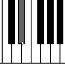 Picture of piano keys.