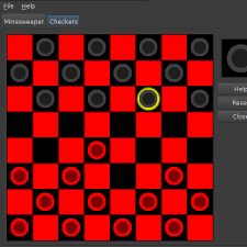 Screenshot of a checkers game.
